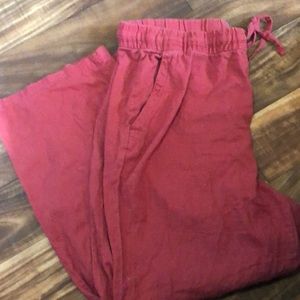 Wide leg linen pants